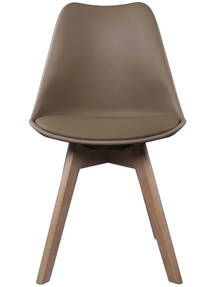 Krzesło "Scandinave" w kolorze szarobrązowym - 46 x 86,5 x 52 cm