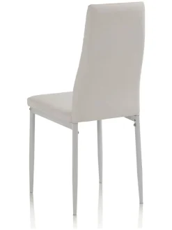 Krzesło w kolorze białym - 41 x 95 x 39 cm
