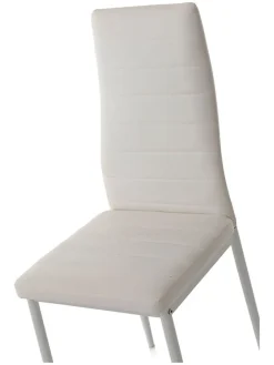 Krzesło w kolorze białym - 41 x 95 x 39 cm