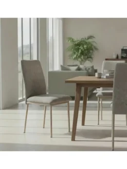 Krzesło w kolorze szarobrązowym - 52 x 91 x 43 cm