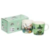 Kubki (2 szt.) "Little My & Snufkin" w kolorze zielono-białym - 300 ml