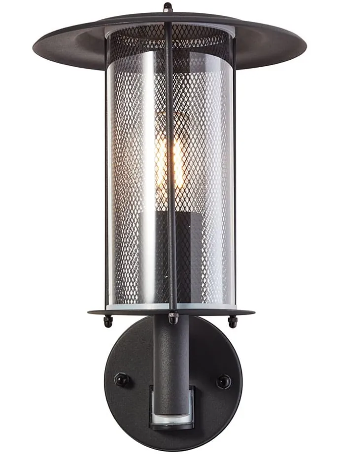 Lampa ścienna "Detroit" w kolorze czarnym - 22,5 x 31,6 x 19,8 cm