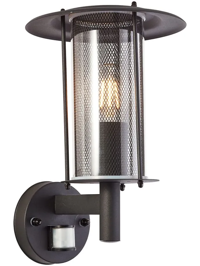 Lampa ścienna "Detroit" w kolorze czarnym - 22,5 x 31,6 x 19,8 cm
