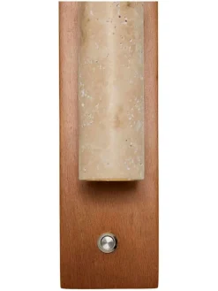 Lampa ścienna w kolorze beżowo-jasnobrązowym - wys. 22 cm