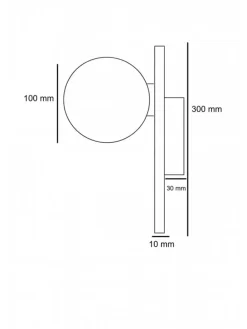 Lampa ścienna w kolorze beżowym - wys. 30 x Ø 10 cm