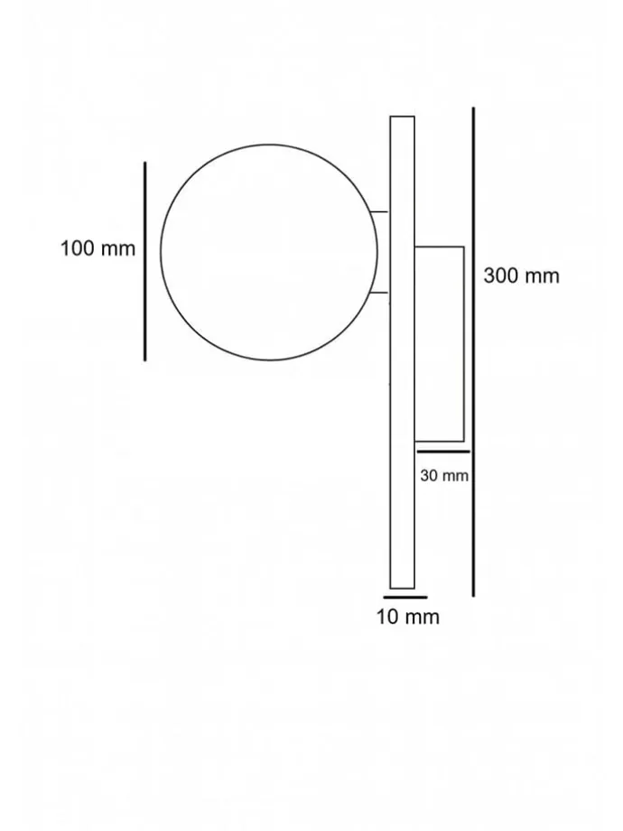 Lampa ścienna w kolorze beżowym - wys. 30 x Ø 10 cm