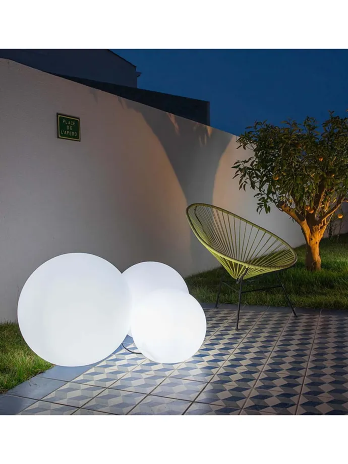 Lampa dekoracyjna LED "Bobby" w kolorze białym - wys. 40 cm