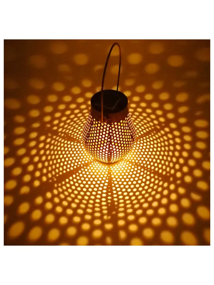 Lampa solarna LED "Doty" w kolorze brązowym - wys. 17 x Ø 13 cm
