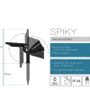 Lampa solarna LED "Spiky" w kolorze czarnym na trzonku - wys. 34 cm