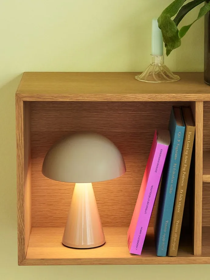Lampa stołowa LED "Mush" w kolorze beżowym - wys. 20 x Ø 15 cm