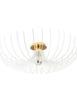 Lampa sufitowa "Aspendos" w kolorze złoto-białym - wys. 16 x Ø 56 cm
