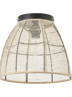 Lampa sufitowa "Tanah" w kolorze kremowym - wys. 32 x Ø 30 cm