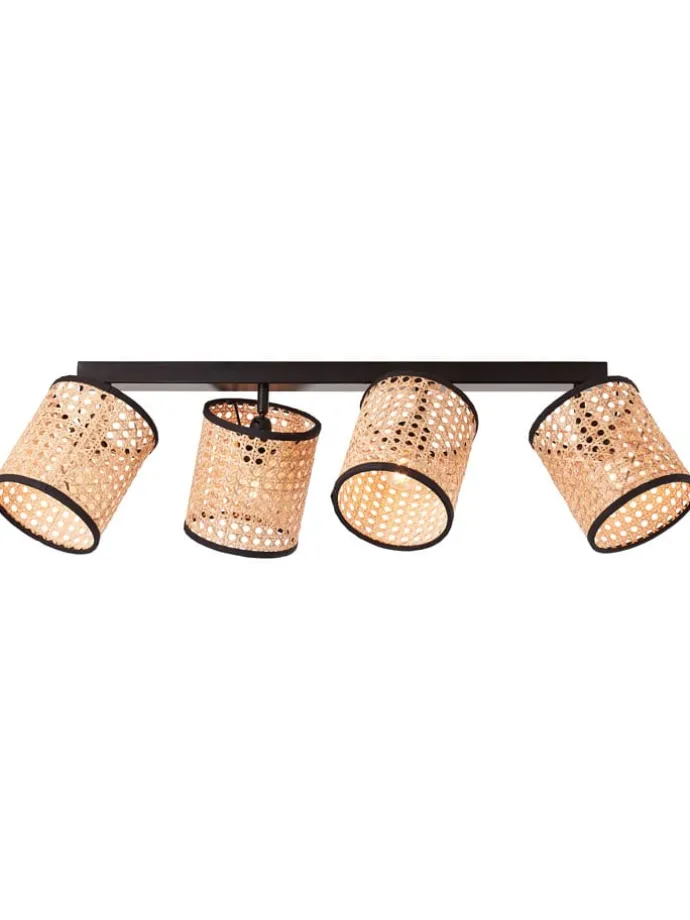 Lampa sufitowa "Wiley" w kolorze czarno-jasnobrązowym - 67 x 13 cm