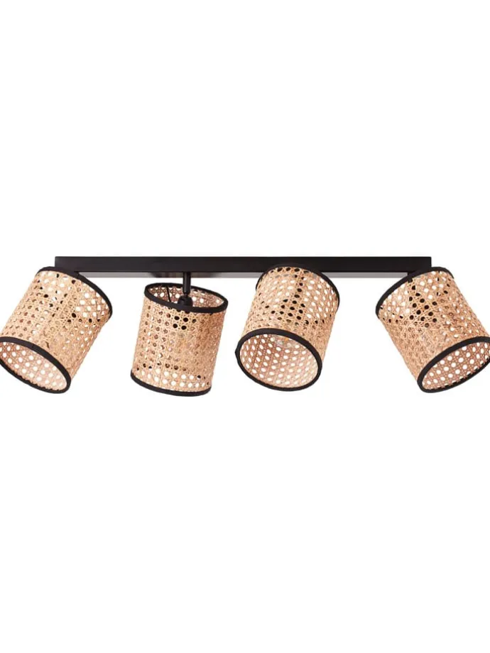 Lampa sufitowa "Wiley" w kolorze czarno-jasnobrązowym - 67 x 13 cm