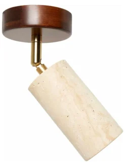 Lampa sufitowa w kolorze beżowo-brązowym - Ø 10 cm