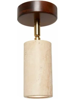 Lampa sufitowa w kolorze beżowo-brązowym - Ø 10 cm