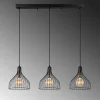 Lampa wisząca "Cafu" w kolorze czarnym - 70 x 121 cm