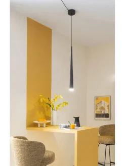 Lampa wisząca LED "Cone" w kolorze czarnym - wys. 160 x Ø 12 cm
