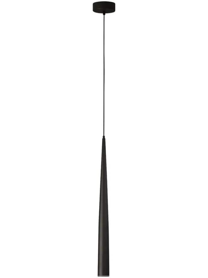 Lampa wisząca LED "Cone" w kolorze czarnym - wys. 160 x Ø 12 cm
