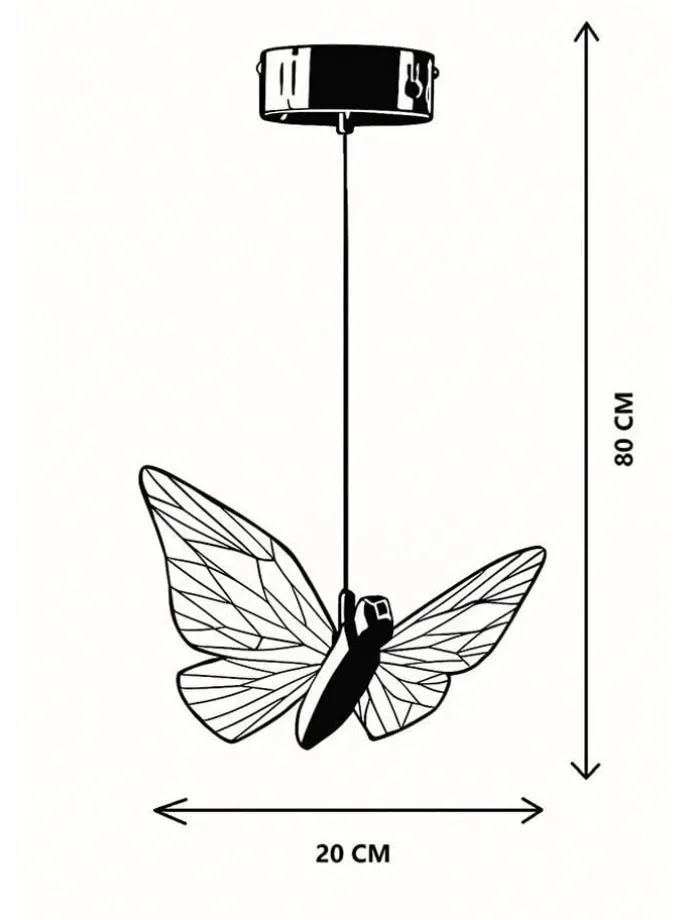 Lampa wisząca LED w kolorze złotym - szer. 20 cm