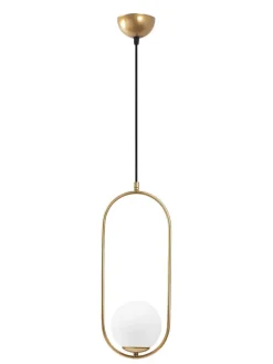 Lampa wisząca "Mudonı" w kolorze złotym - wys. 146 x Ø 20 cm