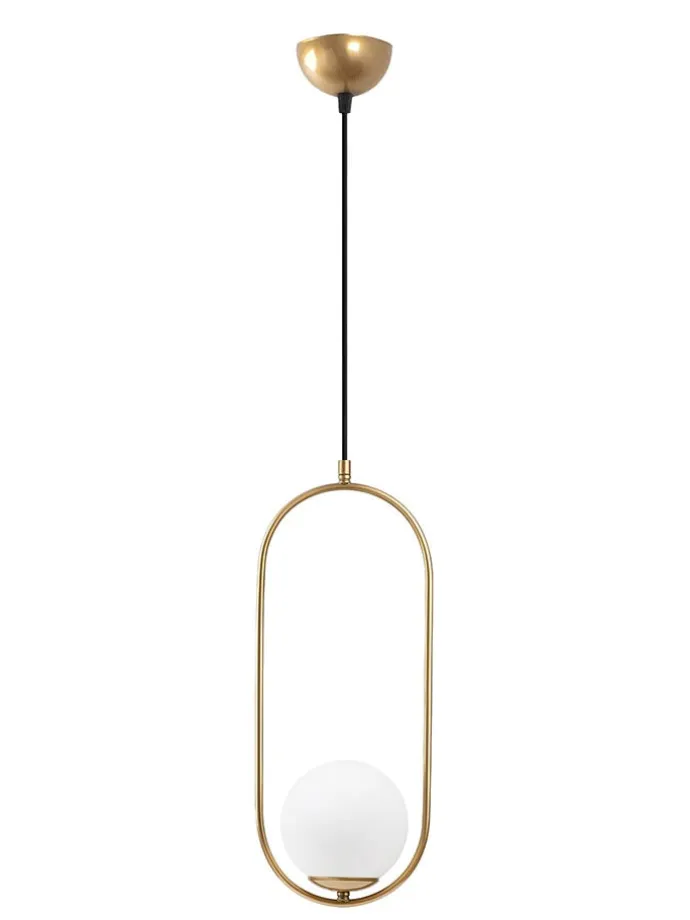 Lampa wisząca "Mudonı" w kolorze złotym - wys. 146 x Ø 20 cm