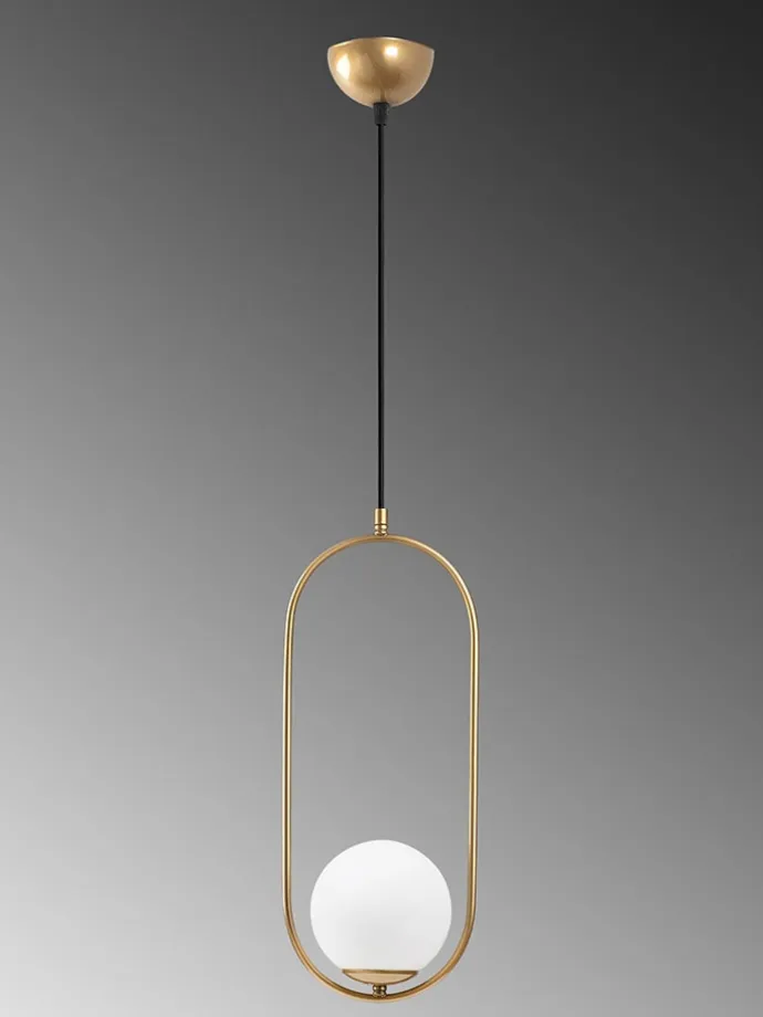 Lampa wisząca "Mudonı" w kolorze złotym - wys. 146 x Ø 20 cm