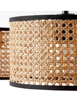 Lampa wisząca "Wiley" w kolorze jasnobrązowym - 110 x 25 cm