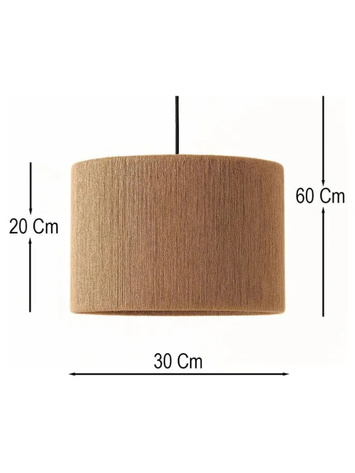 Lampa wisząca w kolorze beżowym - wys. 60 x Ø 30 cm