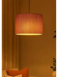 Lampa wisząca w kolorze beżowym - wys. 60 x Ø 30 cm