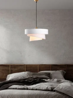 Lampa wisząca w kolorze białym - Ø 40 cm