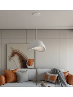 Lampa wisząca w kolorze białym - Ø 50 cm