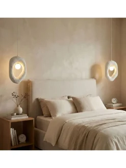 Lampa wisząca w kolorze białym - 30 x 90 cm