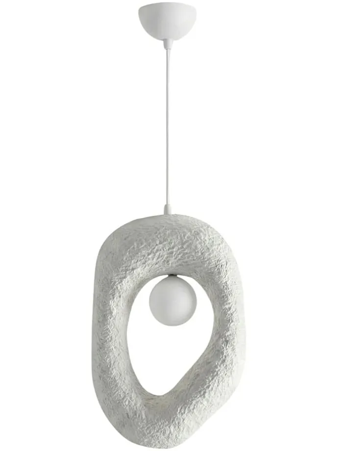 Lampa wisząca w kolorze białym - 30 x 90 cm