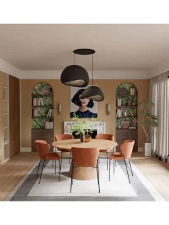 Lampa wisząca w kolorze czarnym - 80 x 120 cm