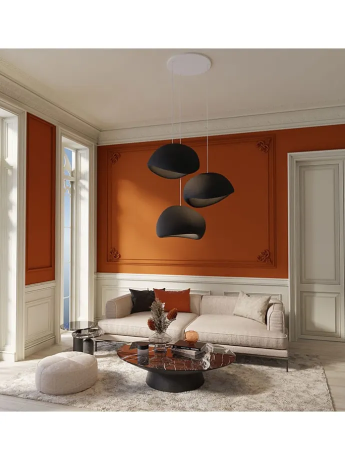 Lampa wisząca w kolorze czarnym - 80 x 120 cm