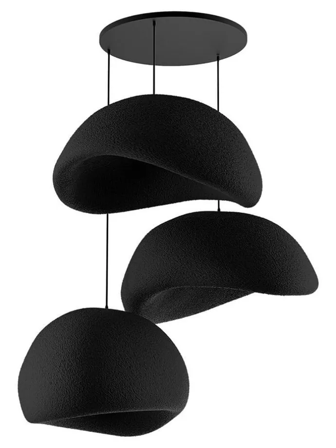 Lampa wisząca w kolorze czarnym - 80 x 120 cm