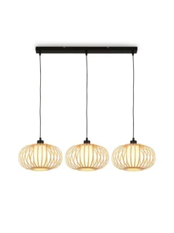 Lampa wisząca w kolorze jasnobrązowym - 120 x 70 cm