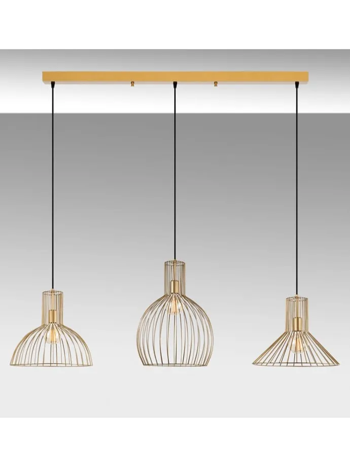 Lampa wisząca w kolorze złotym - 148 x 124 cm