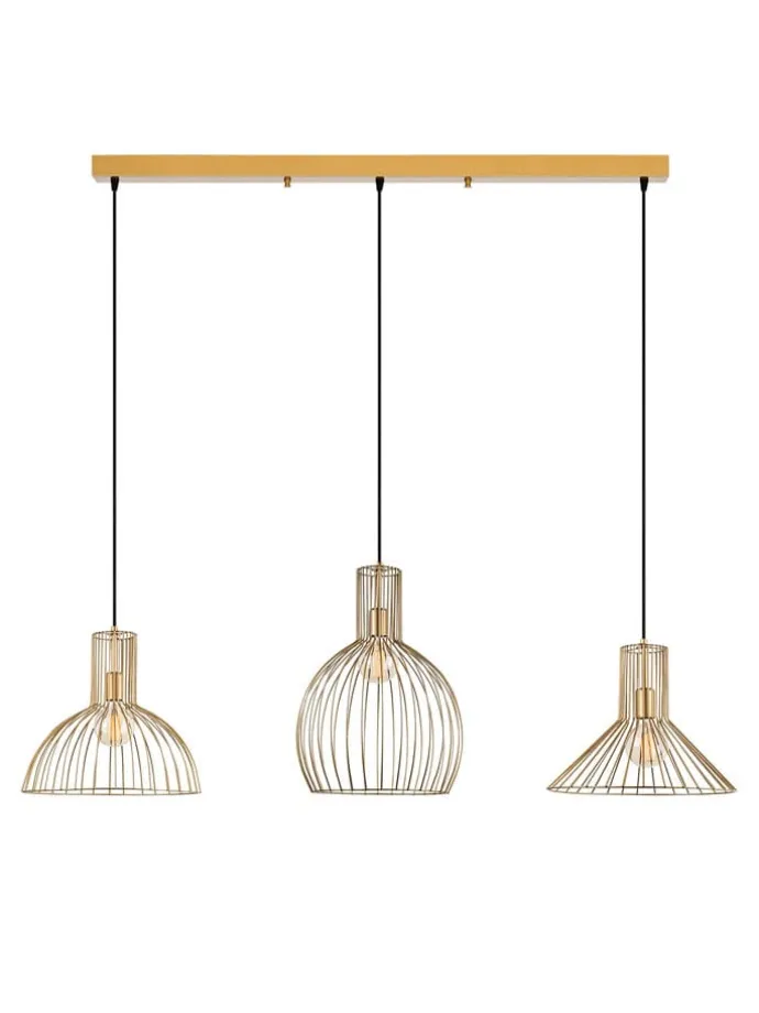 Lampa wisząca w kolorze złotym - 148 x 124 cm