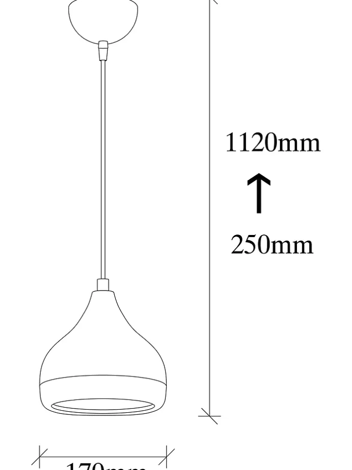 Lampa wisząca "Yildo" w kolorze czarno-pomarańczowym - Ø 17 cm