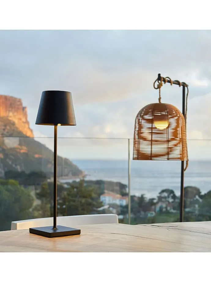 Lampa zewnętrzna LED "Kelly" w kolorze czarnym - wys. 38 x Ø 10 cm