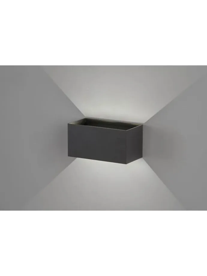 Lampa zewnętrzna LED "Wallo" w kolorze czarnym - 20 x 10 x 10 cm