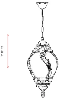 Lampa zewnętrzna w kolorze biało-czarnym - 85 x Ø 30 cm