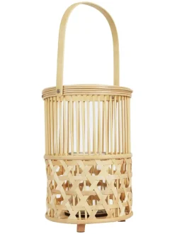 Lampion w kolorze jasnobrązowym - wys. 52 x Ø 23 cm