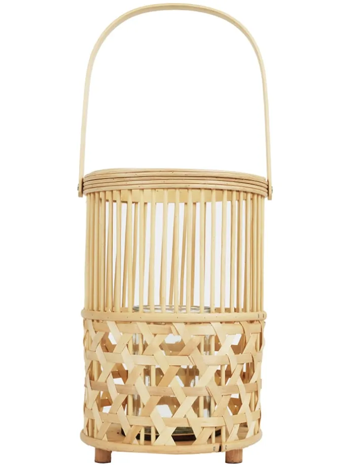Lampion w kolorze jasnobrązowym - wys. 52 x Ø 23 cm