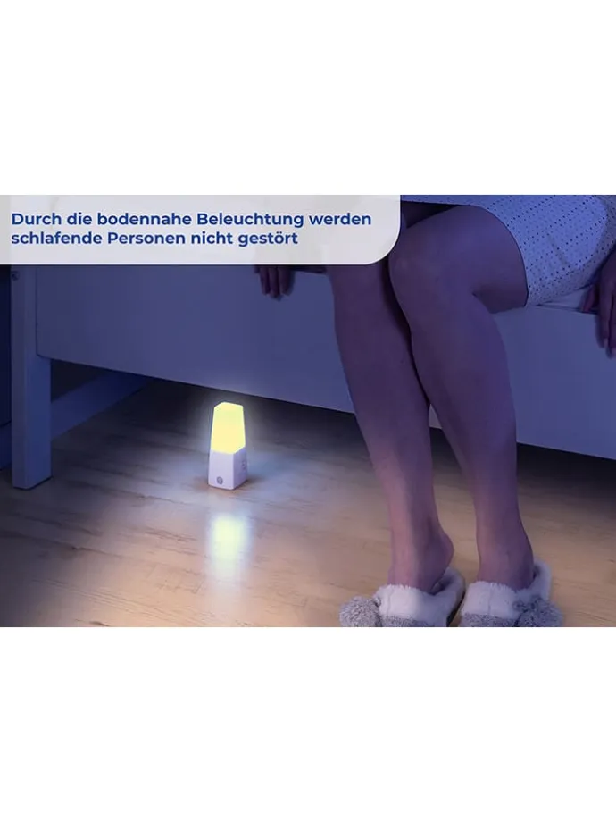 Lampka nocna LED w kolorze białym - wys. 12,5 cm