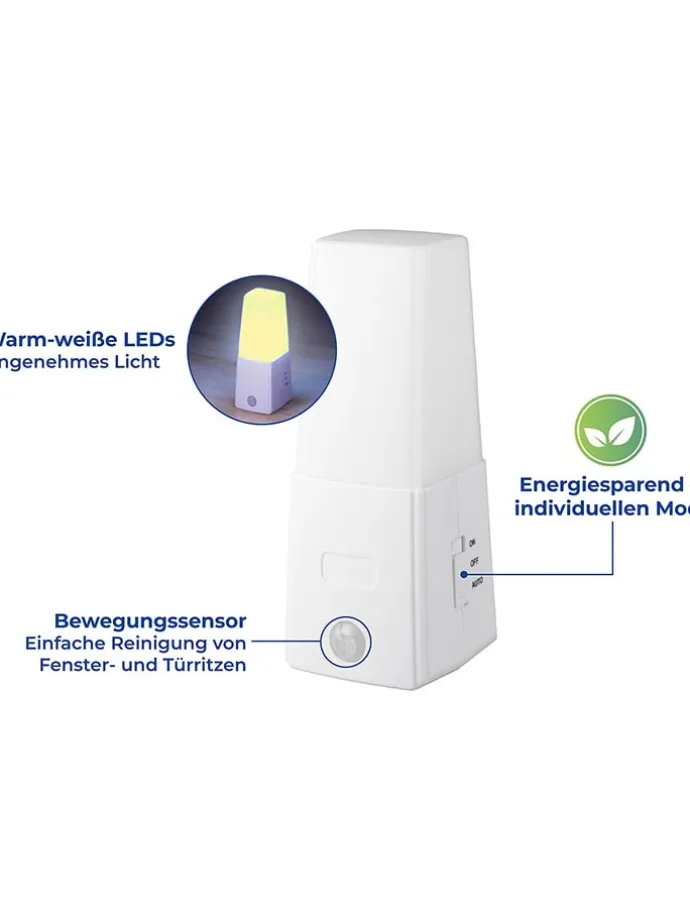 Lampki nocne LED (2 szt.) w kolorze białym - wys. 12,5 cm