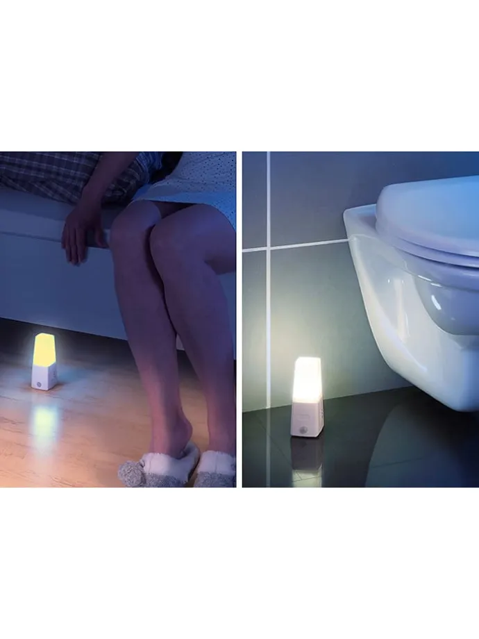 Lampki nocne LED (2 szt.) w kolorze białym - wys. 12,5 cm