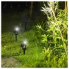 Lampy solarne LED (2 szt.) "Roundy" w kolorze czarnym na trzonku - wys. 27 cm